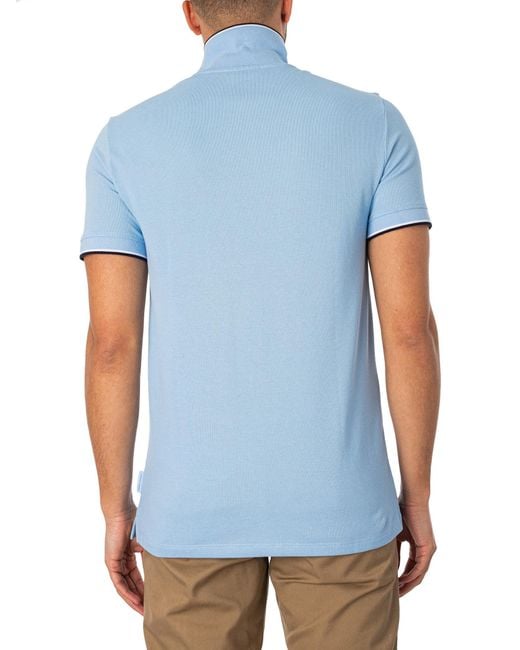 Armani Exchange Blue Circle Logo Polo Shirt for men