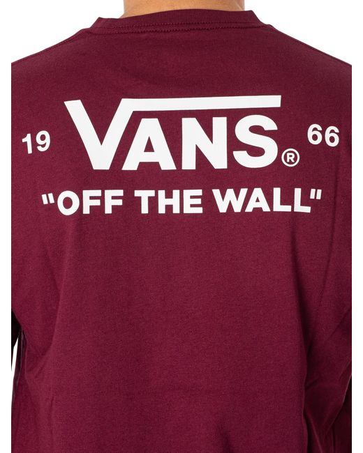 red long sleeve vans shirt