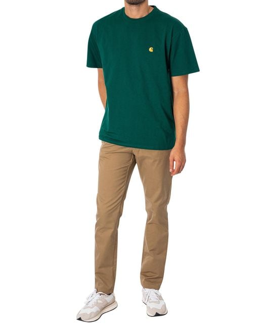 Carhartt Green Sid Chino Trousers for men
