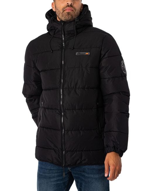 Ellesse Black Gerana Puffer Jacket for men