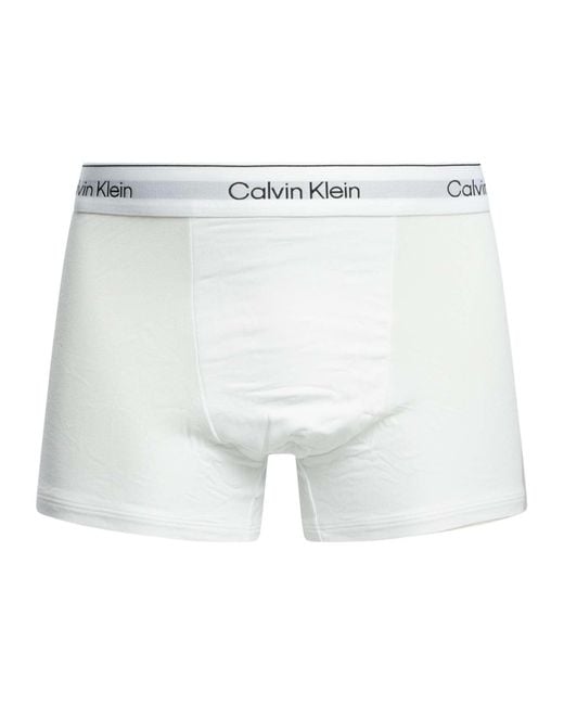 Calvin Klein White 5 Pack Relaxed Fit Trunks for men