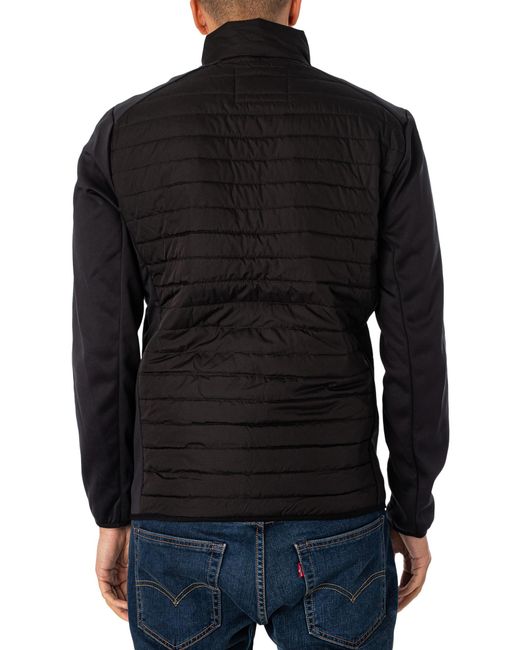Jack & Jones Black Multi Quilted Collar Jacket for men