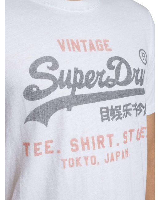 Superdry White Vintage Logo Heritage Relaxed T-shirt for men