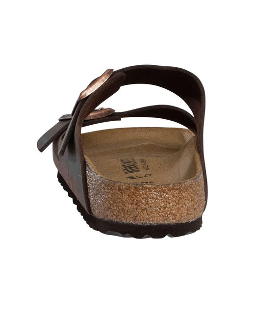 Birkenstock Brown Arizona Natural Leather Oiled Sandals for men