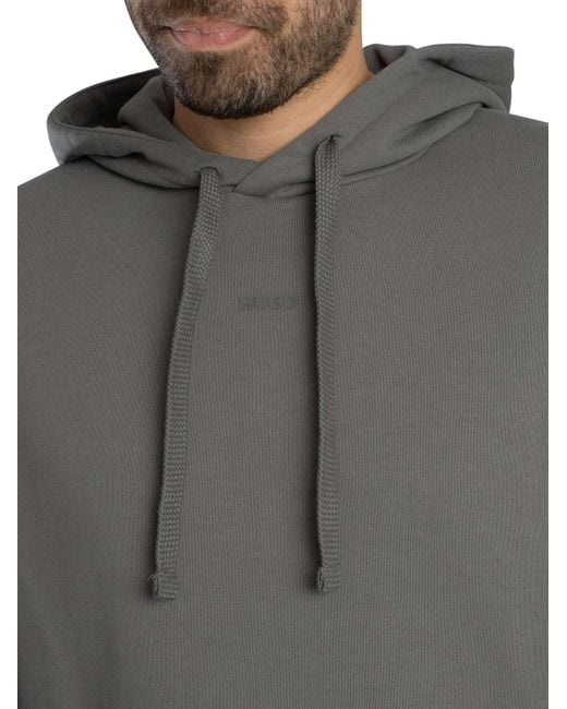 HUGO Gray Dapo Dayote Hooded Tracksuit for men