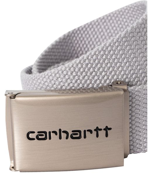 Carhartt Gray Clip Chrome Belt for men