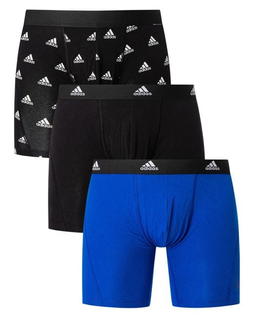 Adidas Blue 3 Pack Boxer Briefs for men