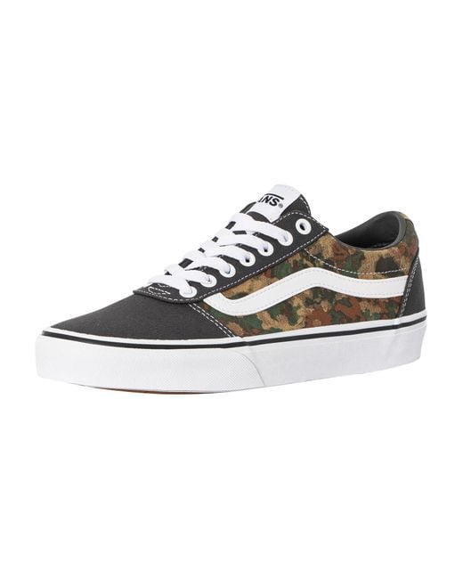 Vans White Ward Water Camo Trainers for men