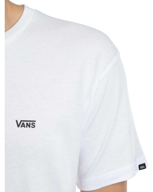Vans White Left Chest Logo T-shirt for men