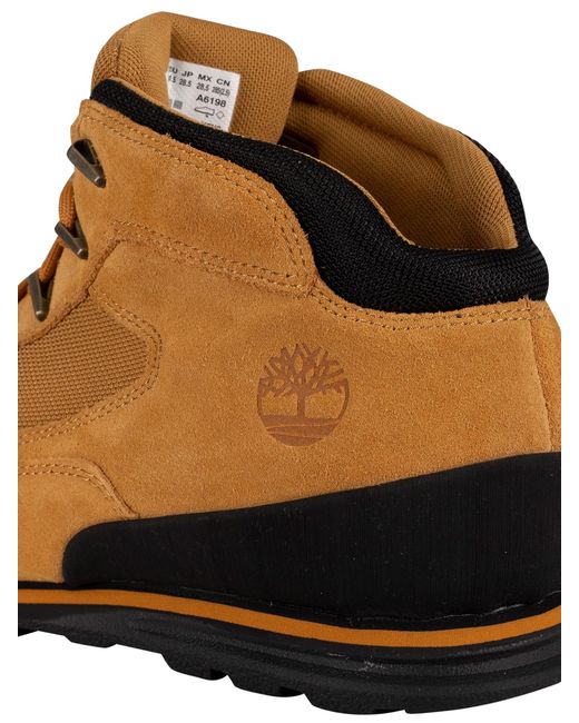 Timberland Brown Euro Rock Mid Hiker Suede Boots for men