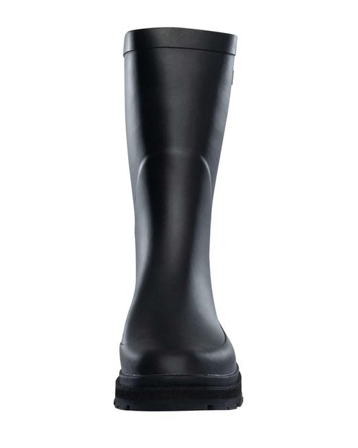 Aigle Black Mid Rain Wellington Boots for men