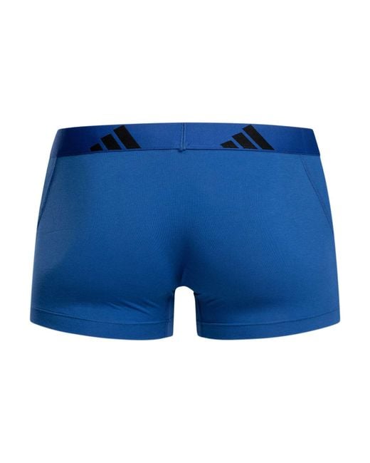 Adidas Blue 3 Pack Active Flex Cotton Trunks for men