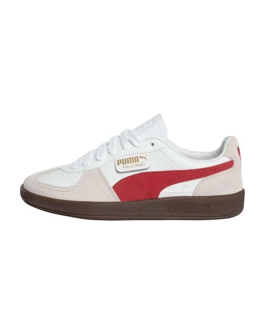 PUMA White Palermo Leather Trainers for men
