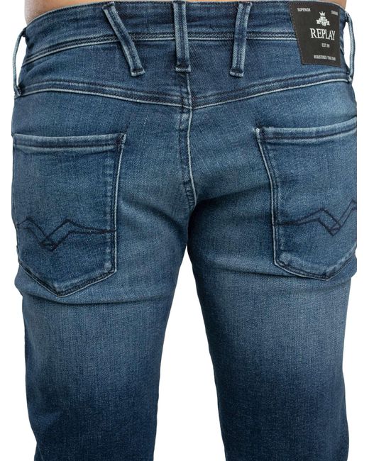 Replay Blue Anbass Slim Fit Jeans for men