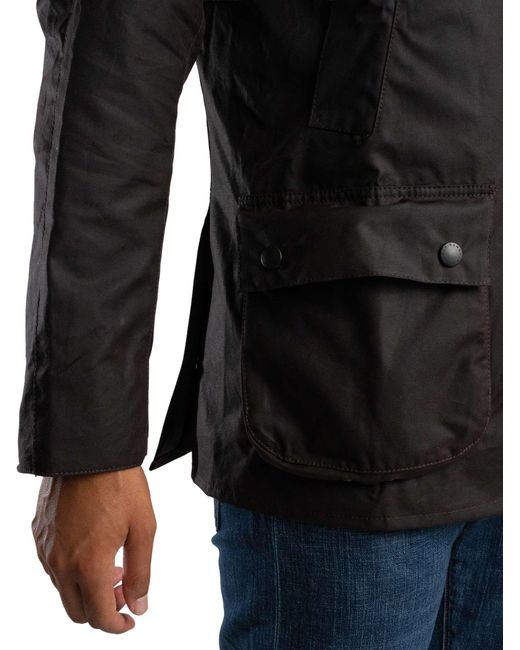 Barbour Black Ashby Wax Jacket for men