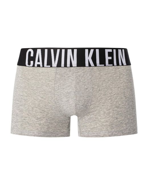 Calvin Klein S Pack Intense Power Trunks Black/grey/white M for men