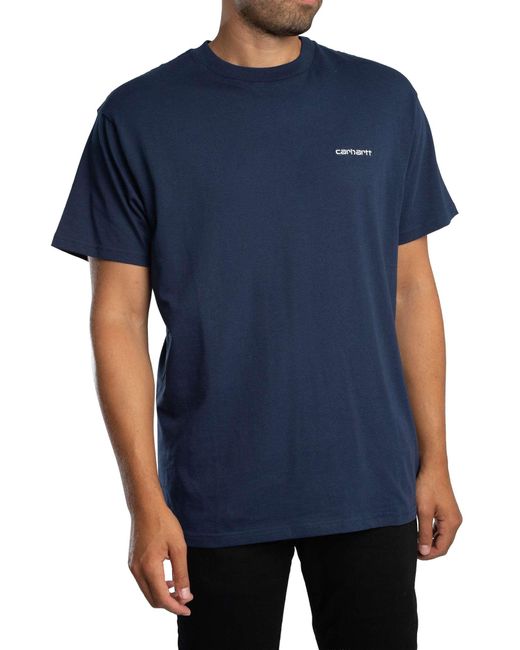 Carhartt Blue Script Embroidery T-shirt for men