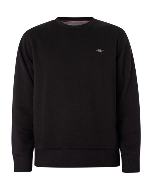 Gant Black Regular Shield Sweatshirt for men