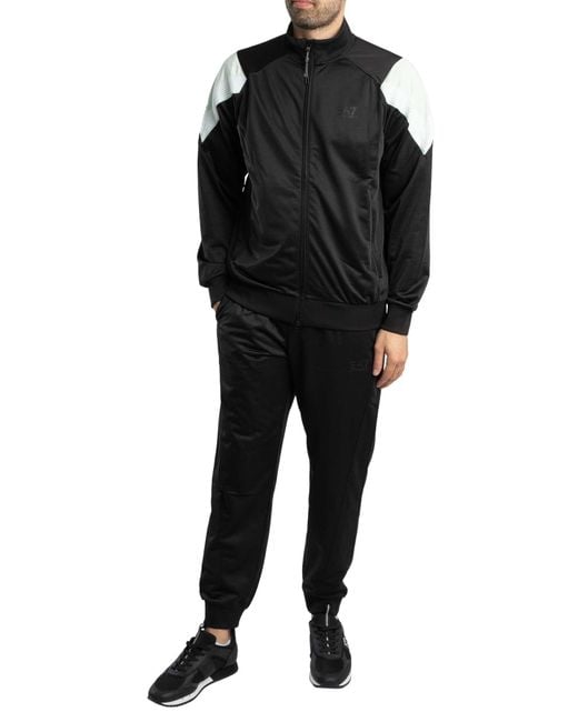 EA7 Black Lines Logo Tracksuit for men