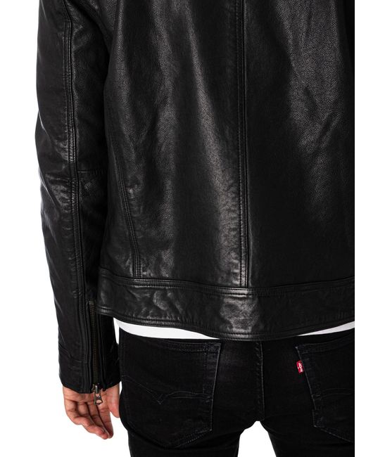 Superdry premium leather racer on sale jacket