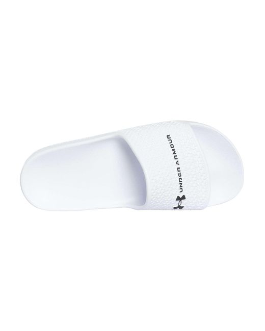 Under Armour White Lite Sliders for men