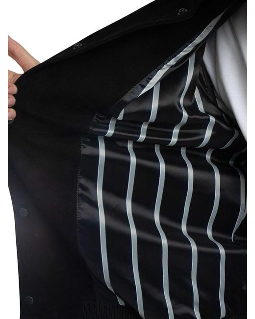 HUGO Black Ledam Suede Bomber Jacket for men