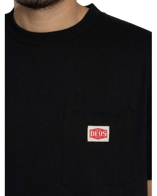 Deus Ex Machina Black Parts & Service Pocket T-shirt for men