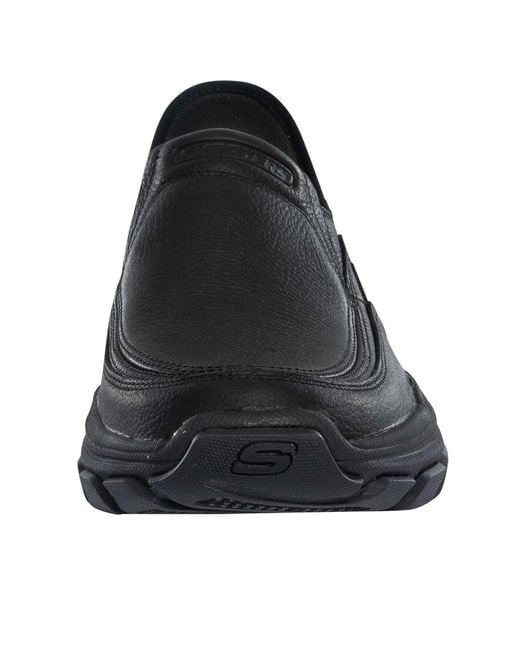 Skechers Black Slip-ins Elgin Respected Leather Trainers for men