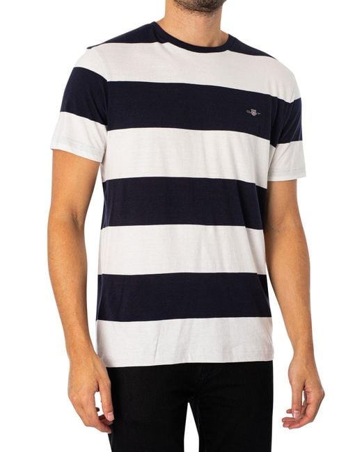 Gant Blue Bar Stripe T-shirt for men