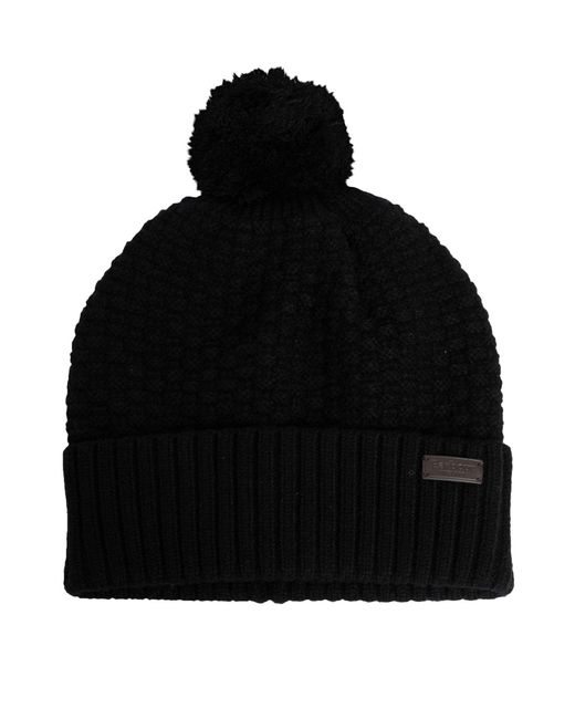 Barbour Black Ramside Beanie & Scarf Gift Set for men