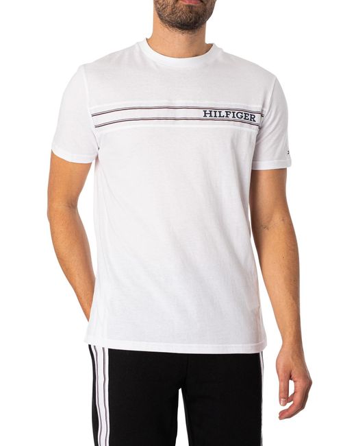 Tommy Hilfiger White Lounge Brand Line T-shirt for men