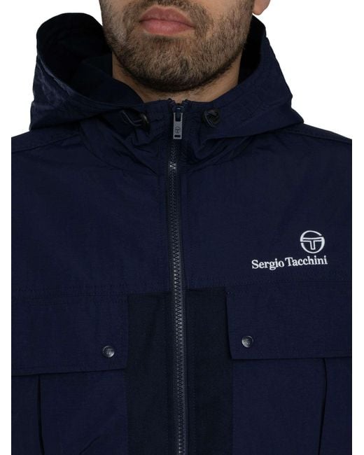 Sergio Tacchini Blue Calisti Hooded Jacket for men