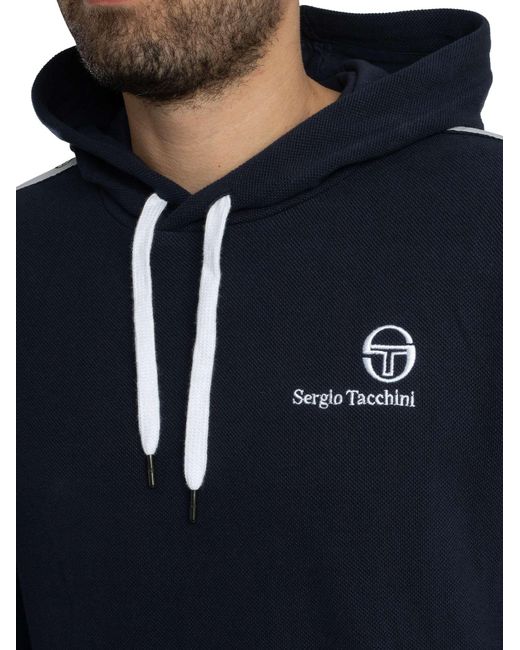 Sergio Tacchini Blue Devok Pullover Hoodie for men