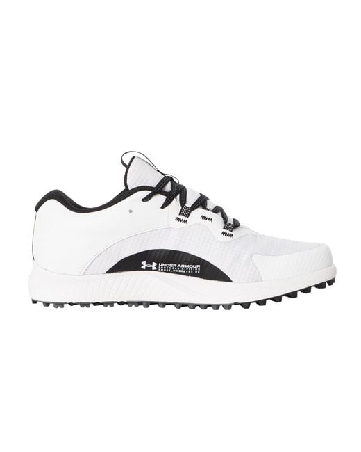 Under Armour White Charged Draw 2 Spikeless Golf Shoes for men