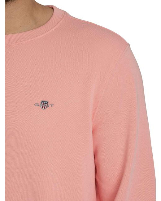 Gant Pink Regular Shield Sweatshirt for men