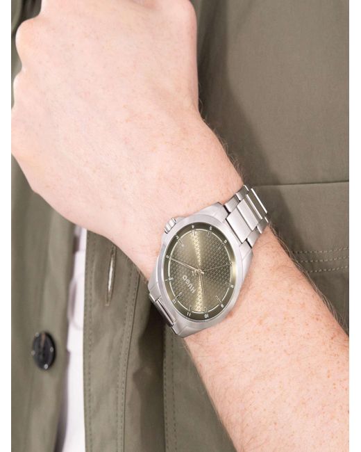 HUGO Gray Seam Watch for men