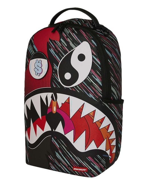 Sprayground Red Split Design Backpack for men