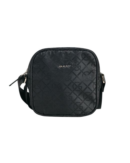 Gant Black Pattern Crossbody Bag for men