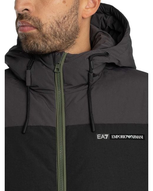 EA7 Gray Train Athletic Colour Block Jacket for men