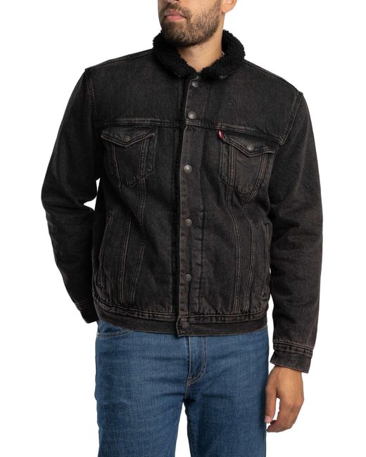 Levi's Black Type 3 Sherpa Trucker Jacket for men