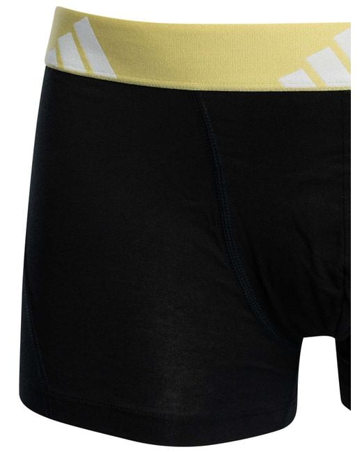 Adidas Black 5 Pack Active Flex Cotton Trunks for men