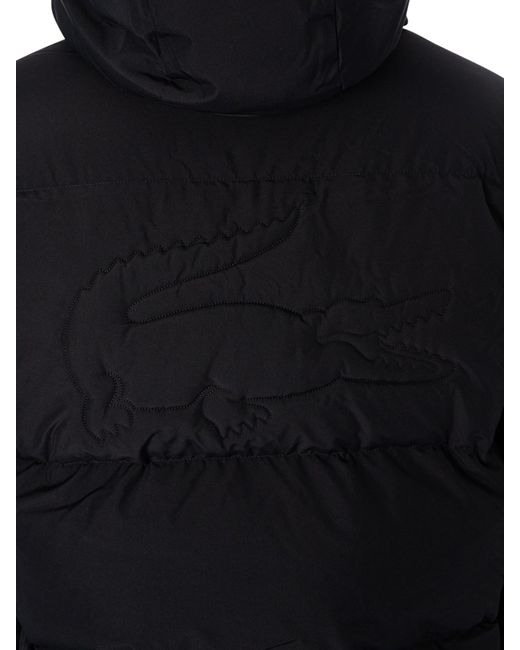 Lacoste Black Logo Puffer Jacket for men