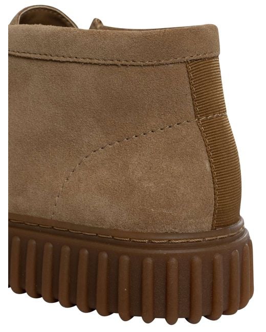 Clarks Brown Torhill Hi Suede Boots for men