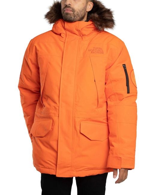 The North Face Orange Expen Mcmurdo Parka Jacket for men