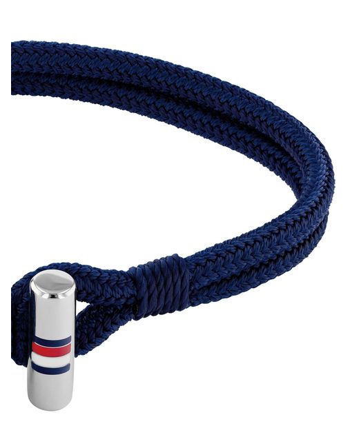 Tommy Hilfiger Blue Nylon Double Row Bracelet for men