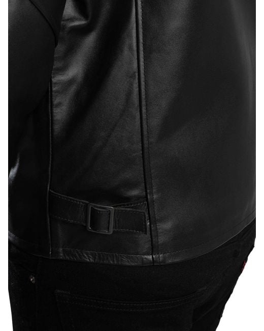Schott Nyc Black Lc5100 Leather Jacket for men