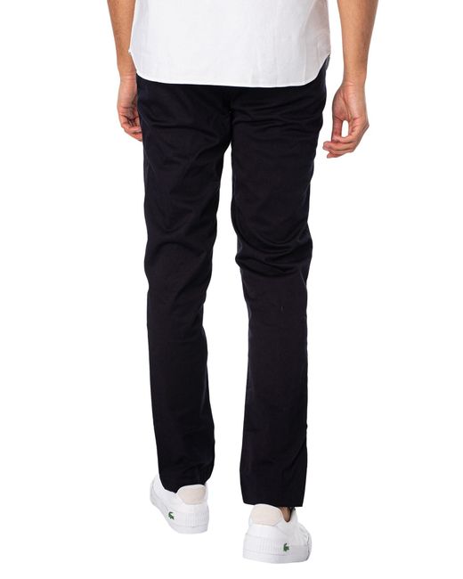 Lacoste Blue Classic Slim Fit Stretch Chino Trousers for men