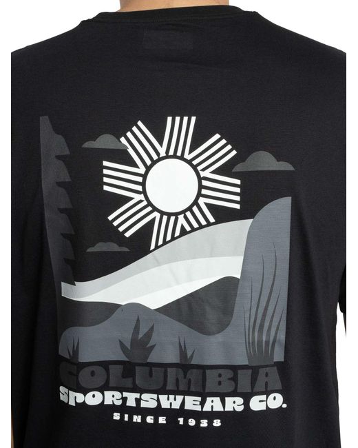 Columbia Black Outdoor Back Graphic T-shirt for men