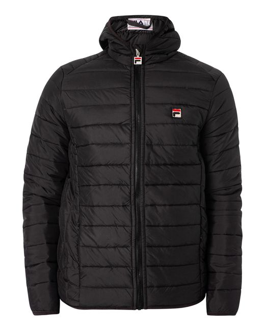 Fila Black Pavo Quilted Jacket for men