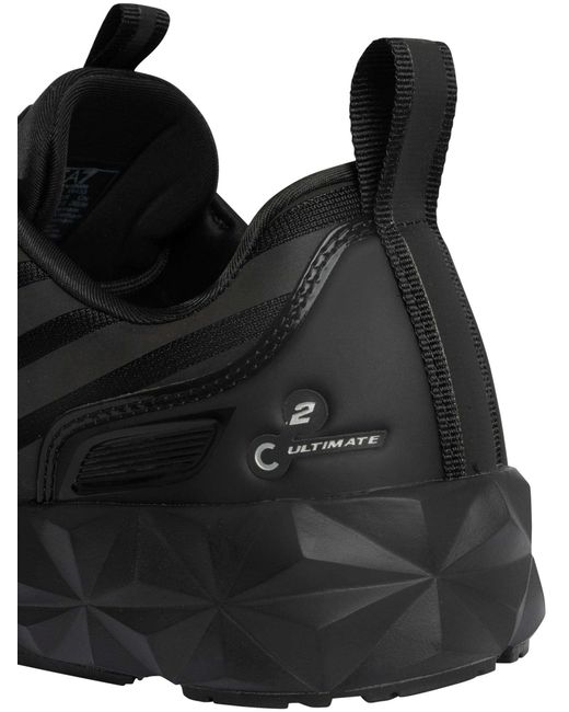 EA7 Black Ultralight Sole Trainers for men